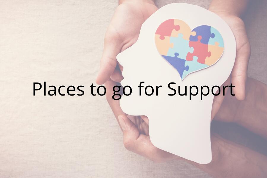 Places to go for Support heading